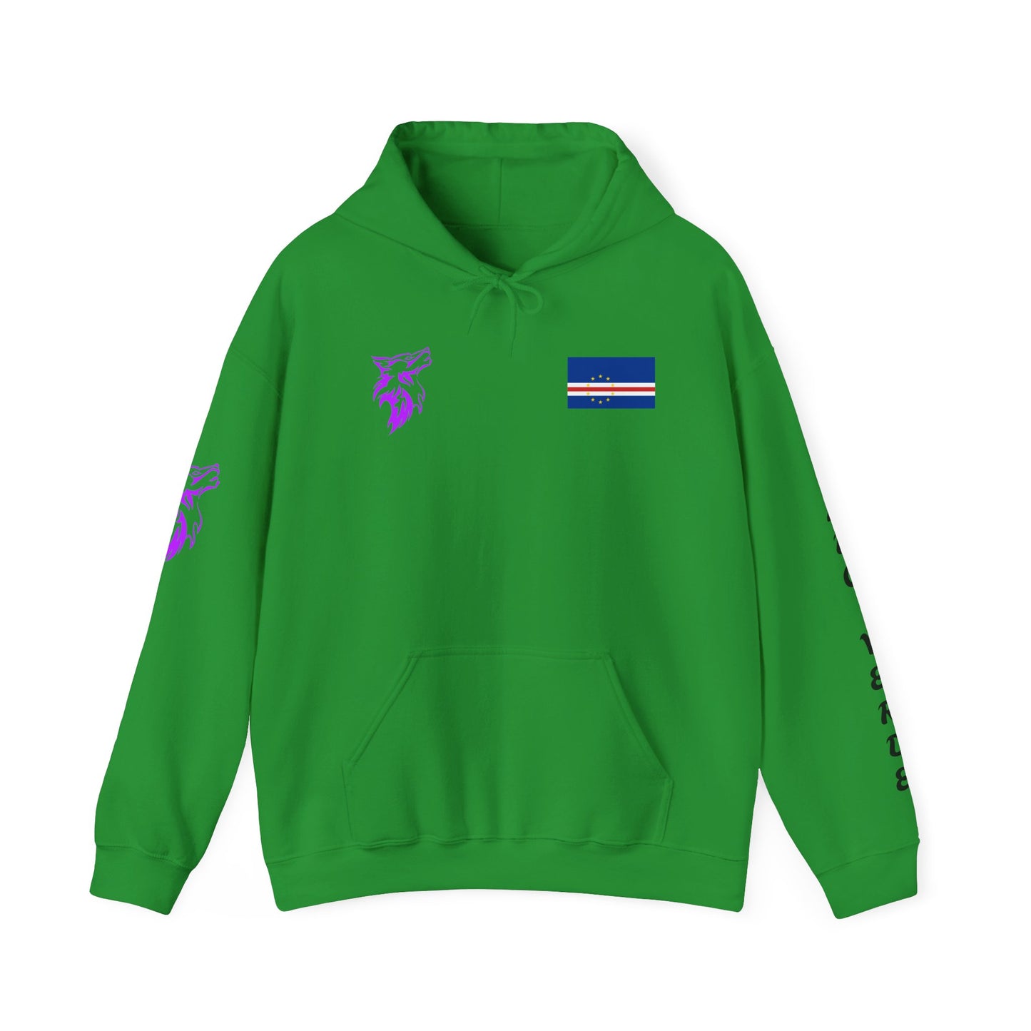 Cabo Verde Wildlife Hoodie - Unisex Heavy Blend™ Sweatshirt with Wolf & Map Designs