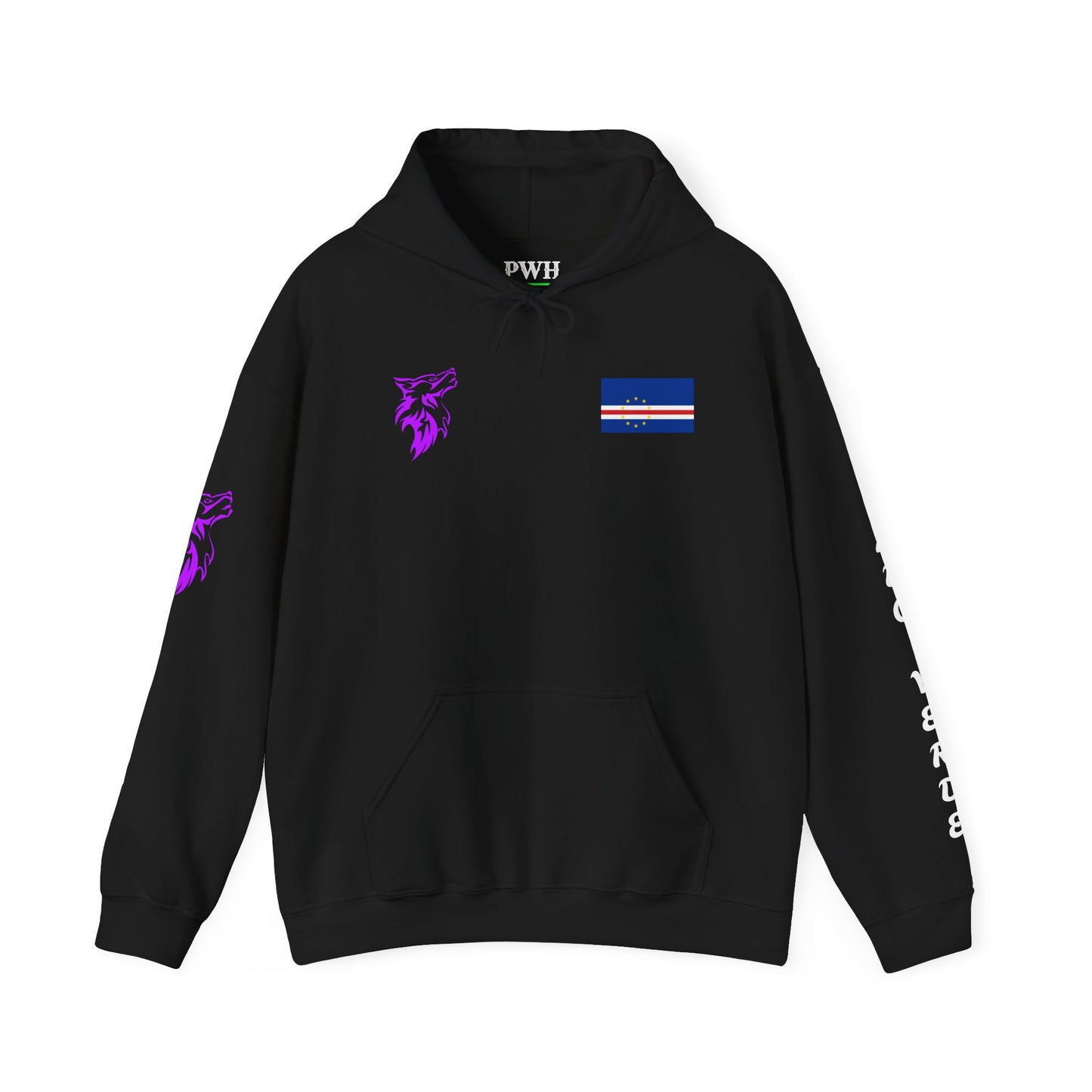 Cabo Verde Wildlife Hoodie - Unisex Heavy Blend™ Sweatshirt with Wolf & Map Designs
