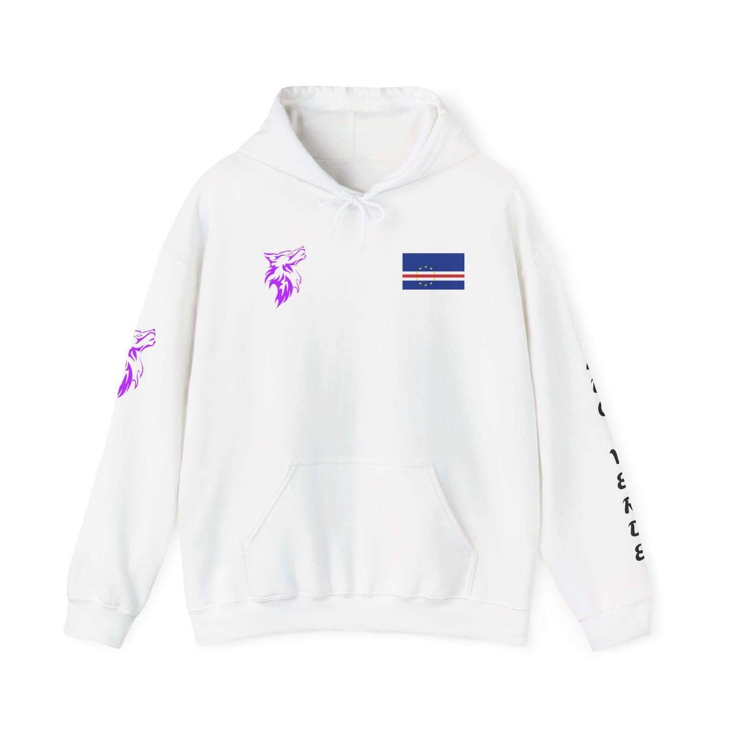Cabo Verde Wildlife Hoodie - Unisex Heavy Blend™ Sweatshirt with Wolf & Map Designs